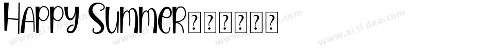 Happy Summer字体转换